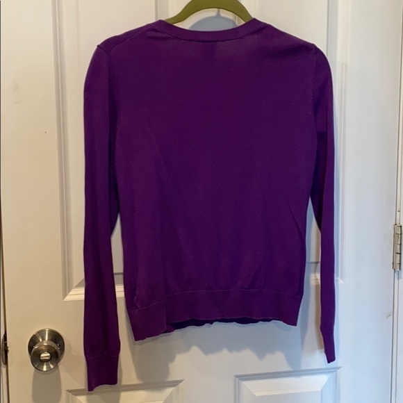 JCP Classic Button Close Purple Cardigan Sweater EUC - Picture 3 of 6